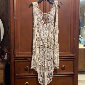 Long lace vest type cover